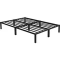 ML-Design Metallbett 140x200 cm Stahlrahmen mit Lattenrost Schwarz Bettgestell