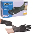 Franz-Mensch Einmalhandschuhe Hygostar Diablo, 100 Stück, Latex, schwarz, chemikalienbeständig, lebensmittelecht, Gr. XL