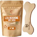 Wildfang® Leder Kauknochen Hund, Größe M – zahnpflege Hund, Hundespielzeug, kauspielzeug & kauknochen Welpen – für mittlere Hunde (10–15 kg), 1 Stück