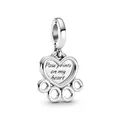 Pandora Charm Anhänger Silber "Hundepfote" -Gravur möglich- 799360C00