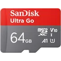 SANDISK 64 GB Ultra Go Micro SDXC Speicherkarte + SD Adapter (Für Android Smartphones und Tablets, bis zu 150 MB/s Lesegeschwindigkeit) A1, Full HD Video, UHS-I, Class 10, U1, Für Amazon