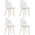 vidaXL Esszimmerstühle 4 Stk Transparent PET 338063