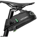 ROCKBROS Satteltasche Fahrradtasche für MTB Rennrad, 1L/ 1,5L (1-tlg), Wasserdicht Stoßfest Sitztasche mit Rücklichthalter schwarz