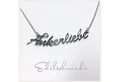Edelschmiede925 Collier ANKERLIEBE als Schriftzug Halskette 925 Sterling Silber rhod. 46-49cm