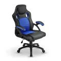 Juskys Racing Schreibtischstuhl Montreal ergonomisch Bürostuhl PC Gaming Stuhl - blau