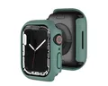 Wigento Smartwatch-Hülle Für Apple Watch Serie 9 8 7 45mm Schock TPU Silikon Hülle Cover Grün
