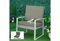 Outsunny Sitzkissen 2er-Set, 56 x 52 cm, mit Reißverschluss, 7cm dick, waschbar, für Haus, Garten, Auto, Büro, Sofa, Stühle, Dunkelgrau