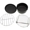 Tefal Easy Fry XXL XA113010, Zubehör-Set, Tefal, EY701D, EY8018, EY801D, Schwarz, Chrom, 199 mm, 199 mm - Schwarz/Silber
