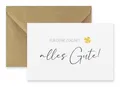 1 edle Grußkarte Abschied Karte Kollegin Pension Rente 10,5x14,8cm Klappkarte