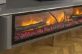 Hochwertiges TV-Sideboard Kamin MDF Metall grau Farbe neu Wohnzimmer
