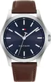 TOMMY HILFIGER Quarzuhr BRUCE 1710669 Armbanduhr Herrenuhr Lederarmband