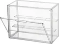 Siyecioa Schaukasten Vitrine, Acryl Vitrine, Glasvitrine mit Tür Für Action Figuren Spielzeug, Figuren, Modellautos, Sammelfiguren, Selbstmontage mit 2 Schicht (36×27×17cm)