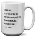 XL Tasse Papa Geschenk Vatertag von Tochter Vater Geburtstag Kaffeetasse Mann