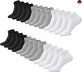 Sneaker Socken Herren & Damen bio Baumwolle 12 Paar Sneakersocken Kurze Socken S