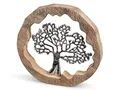 Bollweg Ring mit Baum 30cm Alu Mango-Holz