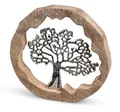 Deko Lebensbaum aus Alu Mango Holz zum stellen 30 cm Tischdeko