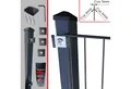 Fischer und Adamek Gartenzaun Doppelstabmattenzaun mit Klemmplättchen Anthrazit, (830 mm, 2,5 m), Komplett Set