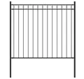 vidaXL Gartenzaun Gartenzaun ASSEN Stahl 1,7 x 0,8 m Schwarz, (1-St)