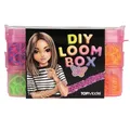 Depesche 14124 TOPModel - DIY Loom Bänder Set, Gummibänder in 6 Neonfarben und 5 gestreiften Varianten, inkl. 20 Haken, Loom-Rahmen, 2 Kunststoffnadeln und 3 Anhängern
