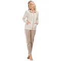 Consult-Tex Hausanzug Damen Hausanzug Homewear Suit DW100 (Spar-Set) Mit Reißverschluß beige|braun 52/54
