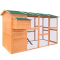 vidaXL Hühnerstall Hasenstall Kleintierstall Hühnerkäfig Holz 295 x 163 x 170 cm