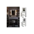Vicco Schminktisch Taylor 80 x 146,5 cm Weiß modern LED Spiegel Hocker Frisiertisch