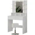 Vicco Schminktisch, Weiß, Holzwerkstoff, 10 Fächer, 2 Schubladen, Rechteckig,Rechteckig, 80x146.5x40 cm, Schlafzimmer, Schminktische