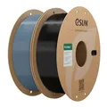 eSUN PLA Filament 1.75mm, PLA Basic 3D Drucker Filament Maßgenauigkeit +/- 0.03mm, 1KG pro Spule, 2 Spulen 3D Druck 3D Filament, Grau+Schwarz