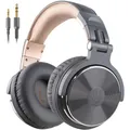 OneOdio Pro-10 Over Ear Kopfhörer Grau Gold, 50mm Treiber, Geräuschabschirmung