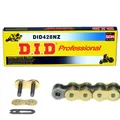 Kette DID 428 NZ G&B 124 Glieder offen Clipschloß GOLD Rennkette Racing