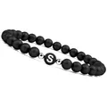 GD GOOD.designs Armband mit Buchstaben | Pärchen Partnerarmband mit Perlen (Buchstabe S) | Geschenk für Sie und Ihn