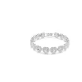 Swarovski Ariana Grande x Armband, Rhodiniertes Damenarmband mit Kristallherzen in Klarem Pavé und Verschiedenen Schliffen, Armbandlänge: 16.8-21.8 cm, Armbandbreite: 1.9 cm