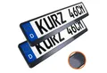 L & P Car Design Kennzeichenhalter für Auto 46 cm in Carbon Optik für kurze Kennzeichen, (2 Stück)