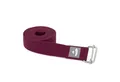 bodhi Yogamatte Yogagurt mit Schiebeschnalle ASANA BELT 2,5m, Metall aubergine
