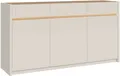 FORTE Sideboard Oak Squere Sideboard Soft Close, SK Vollauszug, B/H/T 160/85,9/41,5 cm Beleuchtung, Soft Close, Lamellenoptik