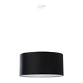 Modern Leuchter OTTO 50 Stoff Glas Stahl Schwarz E27 LED SOLLUX LIGHTING Innen