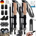 Overmont Wanderstöcke Carbon, 7075 Aluminium Ultraleicht faltbar verstellbar 105