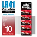 10x LR41 Camelion Knopfzellen AG3 G3 192 SR41W GP92A 392 MHD bis 10.2029
