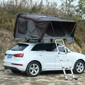 Dachzelt Autodachzelt Hartschale ABS 2 Größen, bis zu 4 Personen Grau, Braun (Größe: 160x210x120cm ohne Vorzelt)