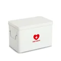 ZELLER 19245 Medizinbox FIRST AID KIT Metall weiß - 32 x 19 x 20 cm / Arzneim...