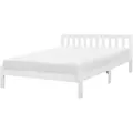 Bett Mit Lattenrost Kiefernholz Florac 180 X 200 Cm Weiß