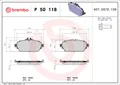 P 50 118 BREMBO Bremsbelagsatz, Scheibenbremse für MERCEDES-BENZ,MERCEDES-BENZ (