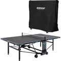DONIC Outdoor + Indoor Tischtennisplatte Style 1000, inklusive Abdeckhülle, inkl. Tischtennisnetz, Ball- und Schlägerhalterung, klappbar, wetterf... - Grau/Bunt/Dunkelblau