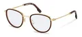 Rodenstock ROUNDED Titan Brillen in Dark Brown, Gold für Herren, Brille mit Sehstärke, optional mit Sonnenbrillen tönung oder Blaulichtfilter (Modell R8034)