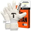 T1TAN Torwarthandschuhe Erwachsene, CLASSIC White-Out, Größe 6-11 weiß 9