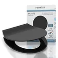 SCHÜTTE WC-Sitz "Slim Black", Duroplast, oval, mit Softclose-Funktion - schwarz