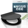 Schütte - Duroplast Wc-sitz Slim Black, Mit Absenkautomatik Und Schnellverschluss