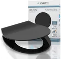 Toilettensitz Schütte Slim Black schwarz Duroplast TOP
