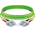 Exertis Connect LWL Patchkabel HD, 50/125 µm, OM5-Faser, SC Duplex Stecker/Stecker, UPC, lindgrün, 2,0 m