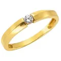 CELESTA Fingerring 375 Gold Zirkonia weiß gelb 056 (17,8)